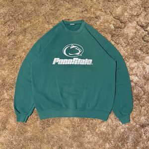 Vintage Penn State Crewneck 90s Retro College Sweatshirt Green Large